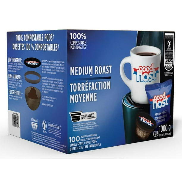 Good Host Medium Roast Single Serve Coffee PODS, 100 pods Walmart.ca