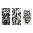 thumbnail image 2 of Designart "Abstract Urban Vision Black and White II" Modern Geometric Framed Wall Art Set Of 3 - Black Abstract Frame Gallery Wall Set For Home Decor, 2 of 6