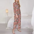 thumbnail image 3 of Daiia Color Flowers for Women's Long-Sleeved Pajama Set – Soft & Comfortable Sleepwear Button-Up Pajamas Cozy Lounge Wear-X-Large, 3 of 7
