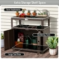 thumbnail image 6 of Feasto Garden Potting Bench with Storage Cabinet,Outdoor Gardening Table & Work Bench for Plants, Horticulture,Outdoor Workstation with Stainless Steel Tabletop,Outdoor Work Table,Brown, 6 of 8