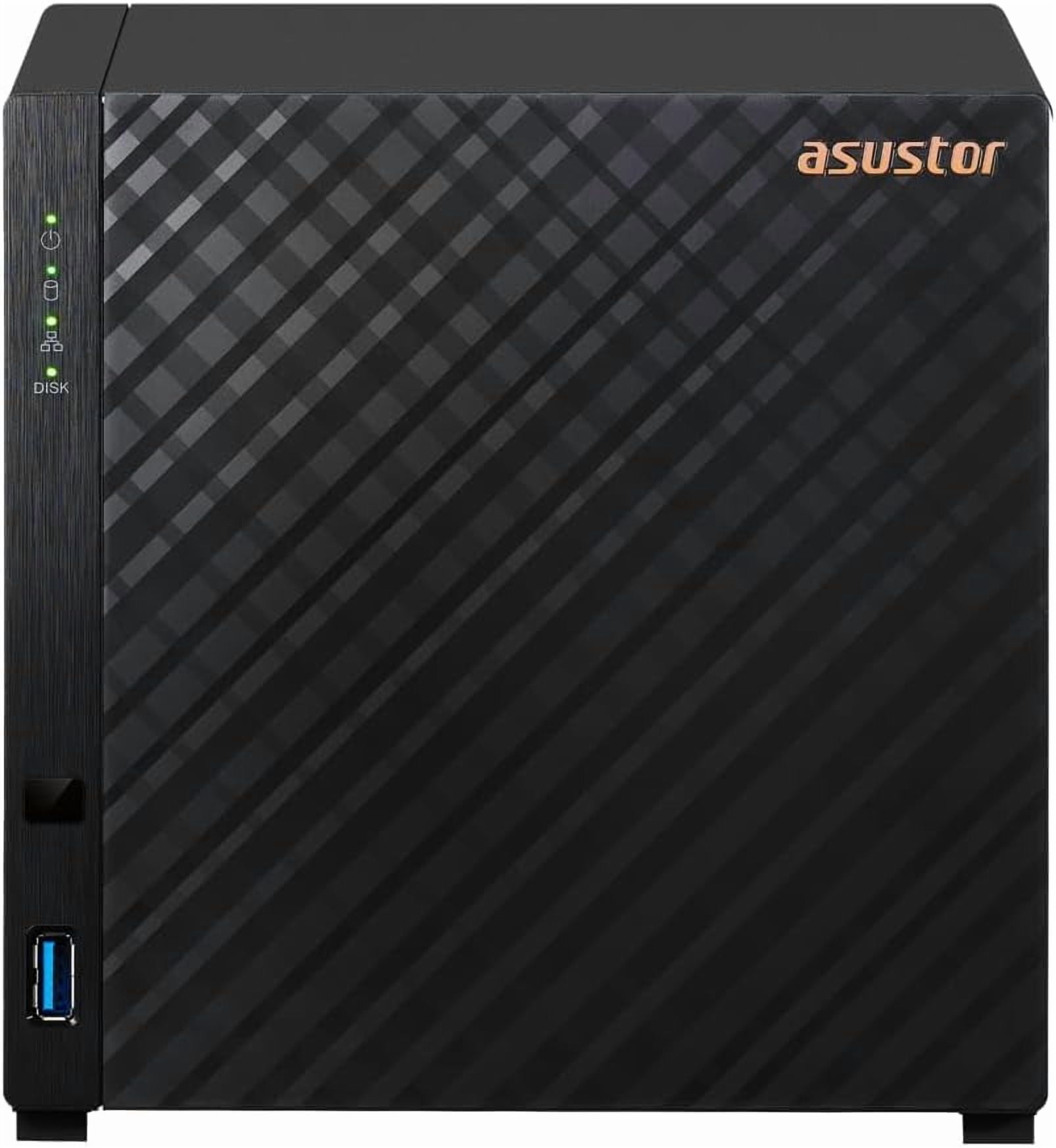 Asustor AS1204T Drivestor 4 Gen 2 ,4 Bay NAS, Quad-Core 1.7GHz CPU, 2.5GbE Port, 1GB DDR4, Three USB 3.0 (Diskless)