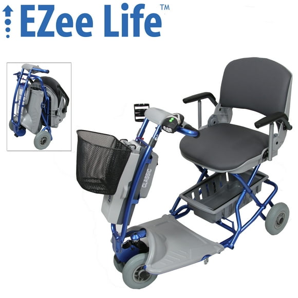 EZee Life Classic Portable Mobility Scooter - Blue