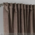 thumbnail image 5 of 3S Brother's Extra Long Solid Luxury Matte Velvet Soft Curtain Coffee Single Panel Hanging Back Tap & Rod Pocket Home Décor 5-25 Feet Custom Made Curtains -Made in Turkey Each(52"x63"), 5 of 7
