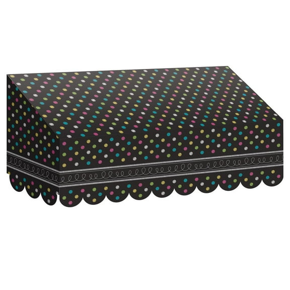 Teacher Created Resources Classroom Awning 24” x 12.5” Glamorous Chalkboard Brights Fancy Awning