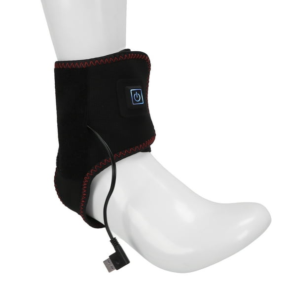 Hot Therapy Foot Wrap, Heated Foot Ankle Brace Wraps 3 Gears Temperature USB Cable Stabiling Ligaments Pain Relief For Planters Fasciitis