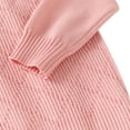 thumbnail image 6 of CYRBOKO Toddler Girls Zipper Sweaters, Lapel Cotton Long Sleeve Comfy Pullover Sweaters Pink Size 2-3 T, 6 of 7