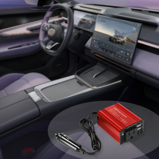 Xihbxyly Dia Del Primer Ministro Cargador de Automóvil Inverter Devehículo Potencia de Salida 150 W Conexión En Automóvil Interfaz Múltiple Usb 2.1 Control Del Ventilador Temperatura Inteligente Inco