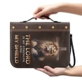 thumbnail image 2 of Kuiaobaty Lion Cross Print Bible Cover Case for Women Men The Lord is My Strength Bible Bag with Wristlet Strap, PU Leather Bible Tote Bags Scripture Bag Church Bag Bible Protective with Handle, XL, 2 of 7