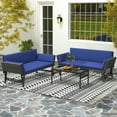 thumbnail image 2 of Demifill Outdoor Convertible Sofa Daybed with Adjustable Armrests, Patio Conversation Set for Outdoor, Navy, 2 of 10