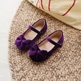 thumbnail image 7 of Quealent Toddler Flower Girl Dress Shoes - Girl Ballet Flats Party School Shoes Wedding Purple for Size 11.5, 7 of 7