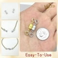 thumbnail image 5 of Double Magnetic Necklace Clasps and Closures, Necklace Extenders for Women, 14K Gold and Silver Magnetic Jewelry Clasps for Bracelets, 5 of 6