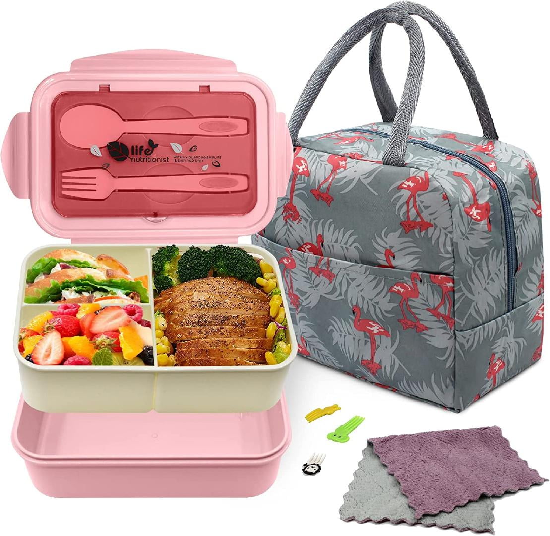 Bento Box for Kids, 3 Compartment Adult Lunch Box, Ideal Leakproof Lunch  Container (1400ml), Built-i…See more Bento Box for Kids, 3 Compartment  Adult