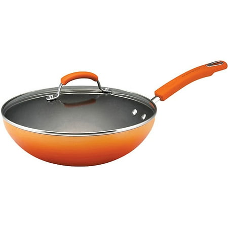 - Rachael Ray Hard Enamel Nonstick 11-Inch Covered Soup, Sauce and Saut? Pan, Orange Gradient