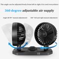 thumbnail image 5 of ZToonmas Fan Car Fan, 2 Speed 12V Circulator - 360 Degree Rotatable Auto Fan for Sedan Suv/Rv/Boat/Auto Vehicles, 5 of 9