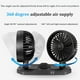 thumbnail image 5 of Ventilador de coche de 12V con giro de 360° - Circulador de salpicadero de 2 velocidades para SUV, autocaravana, barco, berlina, vehículos de automóvil, negro, 5 of 9