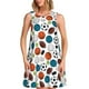 thumbnail image 1 of Easygdp Color Balls para Vestido Transpirable de Mujer, Vestido Suelto de Manga Corta con Pliegues y Bolsillos para el Verano, 1 of 7