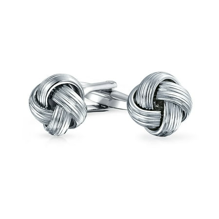 - Mens Executive Woven Braid Rope Single Round Twist Cable Knot Cufflinks For Men Stainless Steel Hinge Back