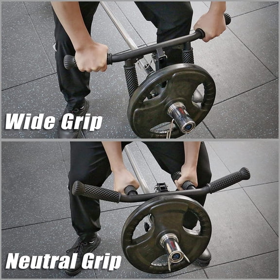 V Bar & T Bar Landmine Handle Attachment for 2" Barbell Bar, Solid Multi-Grip Landmine Handle T Row Attachment with Non-Slip Rubber Handle, Fits 2" Olympic Bars Strength Training Bars