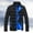 Blue, variant on Winter 2024! purcolt Men's Plus Size Thick Warm Puffer Jacket Winter Long Sleeve Zipper Bubble Cotton-Padded Coat Slim-Fit Outerwear with Pockets