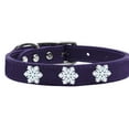 thumbnail image 3 of Mirage Pet Products Leather Snowflake Dog Collar, Purple, S, 3 of 3