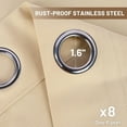 thumbnail image 4 of AMGO Brown Outdoor Patio Curtain - Waterproof, 54 W x 108 L inch, 1 Panel - Weatherproof Privacy for Porch, Deck & Backyard, 4 of 8