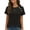 Black, variant on Short Sleeve Tunic Tops for Women Crew Neck Summer Shirts Business Blouses Dressy Casual