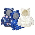 thumbnail image 7 of Esaierr Kids Toddler Winter Puffer Down Coats Print Puffer Jacket Ears Hoods Baby Winter Warm Outerwear for Boys Girls 1-7T, 7 of 7