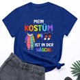 thumbnail image 4 of Womens Tops Boho Casual Short Sleeve T Shirt Round Neck Printed Blouse Top Fashion Clothes, 4 of 4