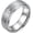 Silver, variant on Unisex Tungsten Steel Simple Personality 8MM Matte Brushed Cross Signet Amulet Crucifix Ring Statement Band