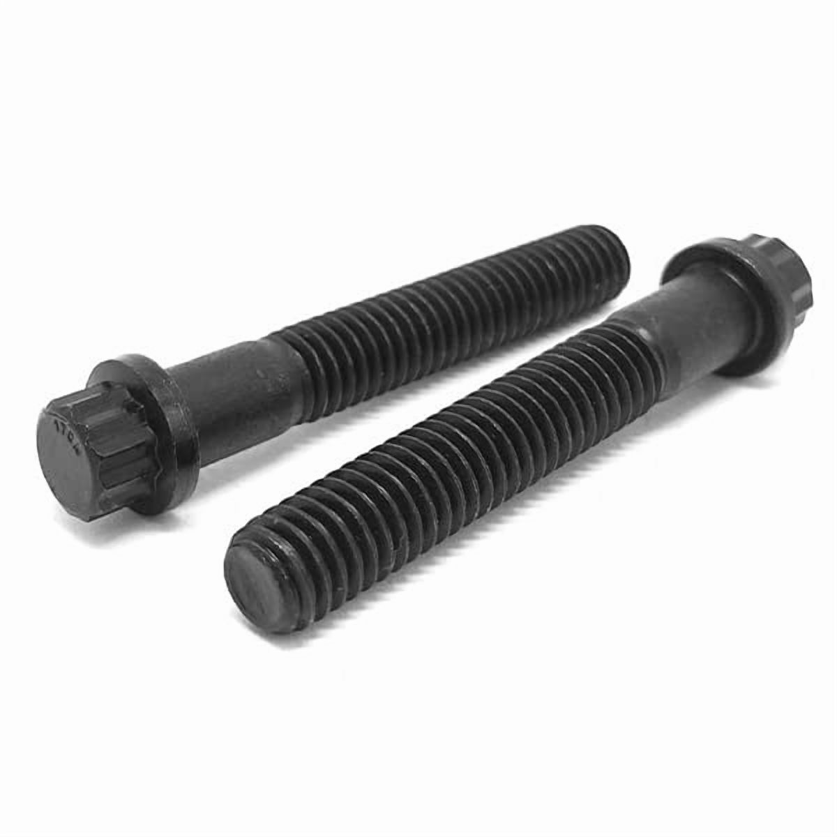 Pieces) 5/16-18x2" Alloy 12 Point Bolts Screws Coarse Partial Threads Black Oxide