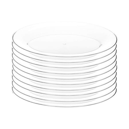 Impressive Creations Clear Oval Plastic Serving Tray Platter (10 PK) 8