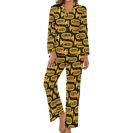 

Pixel Tuba Women s Pajamas Set Button Down Sleepwear PJ Set Loungewear Night Suit with Pocket