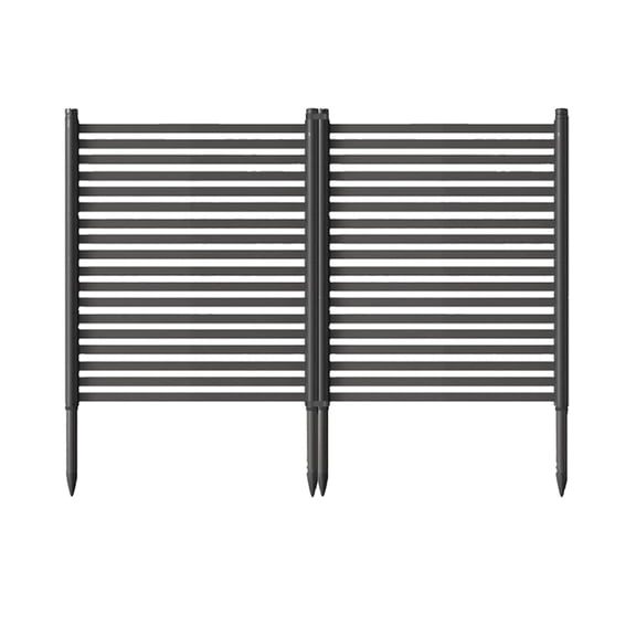 Huisuilinss Decorative Garden Fence,Metal No Dig Fence Animal Barrier,Outdoor 2-Panel Privacy Screen,Metal Wire Panel Border For Flower Beds,Vegetable Gardens,Patio Backyard Lawn