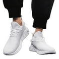 thumbnail image 3 of Mens Shoes,Breathable Athletic Walking Shoes Fashion Lightweight Non Design Comfortable Footwear for Spring Casual Wear,Shoes for Men,White,8.5, 3 of 9