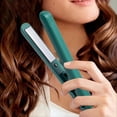 thumbnail image 4 of Plancha de pelo y rizador de cerámica inalámbricos 2 en 1, recargables por USB para viajes, color verde., 4 of 5