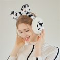 1 Earmuff White Plush Winter Warm Earmuffs Are Soft And Warm Knitted