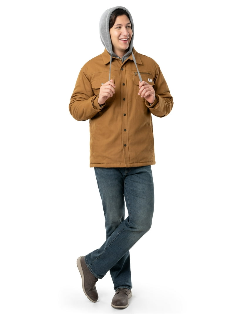 Wells Lamont Quilted Flex Canvas Thermal Sherpa Lined Shirt Jacket