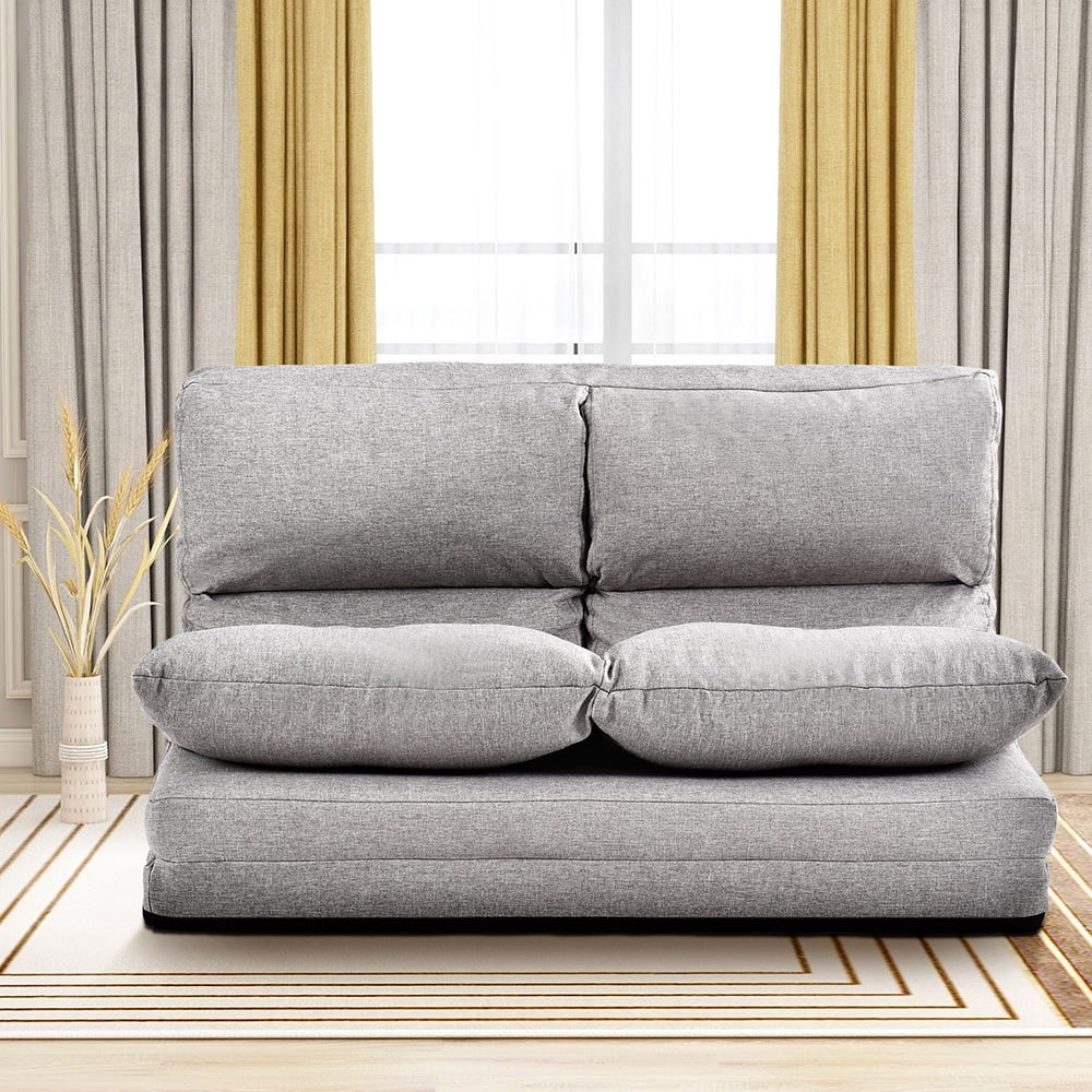 Kepooman Adjustable Folding Fabric Floor Sofa for Living Room Bedroom, 79.6" x W38.2", Gray Kepooman Adjustable Folding Fabric Floor Sofa for Living Room Bedroom, 79.6" x W38.2", Gray