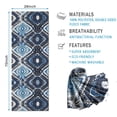 thumbnail image 2 of Blue Ethnic Geometric Pattern Hot Yoga Mat Towel Non Slip for Hot Yoga - Quick-Drying Yoga Mat Cover with 4 Corner Pockets with Travel Bag - Hot Yoga Towel Non Slip 74"x26", 2 of 6