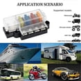 thumbnail image 2 of Blade Fuse Box For Automotive Boat Marine 4 Way 12-32v 4 Circuit Fuse Block With Cover, 2 of 5