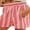 Red, variant on Women Summer Casual Striped Shorts, Elastic High Waist Straight Wide Leg Shorts with Pocket Streetwear Daily