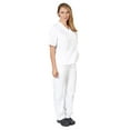 thumbnail image 2 of ACTIVE UNIFORMS Women Scrub Set Medical Scrub Top and Pants (White, 3X-Large), 2 of 5