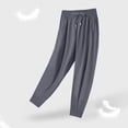 thumbnail image 2 of Pants for Women Casual Pants for Woman Gymnast Warm Ups Summer Waist Fall Attire Fancy Clothes Women 3 Strip Leggings Dark Trousers Casual Fall Indoor Soccer Dark Gray 3XL, 2 of 4