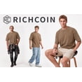 thumbnail image 6 of RICHCOIN Men's Oversized T-Shirts Loose Fit Vintage Washed Tee Unisex Short Sleeve Casual Tops, 6 of 8