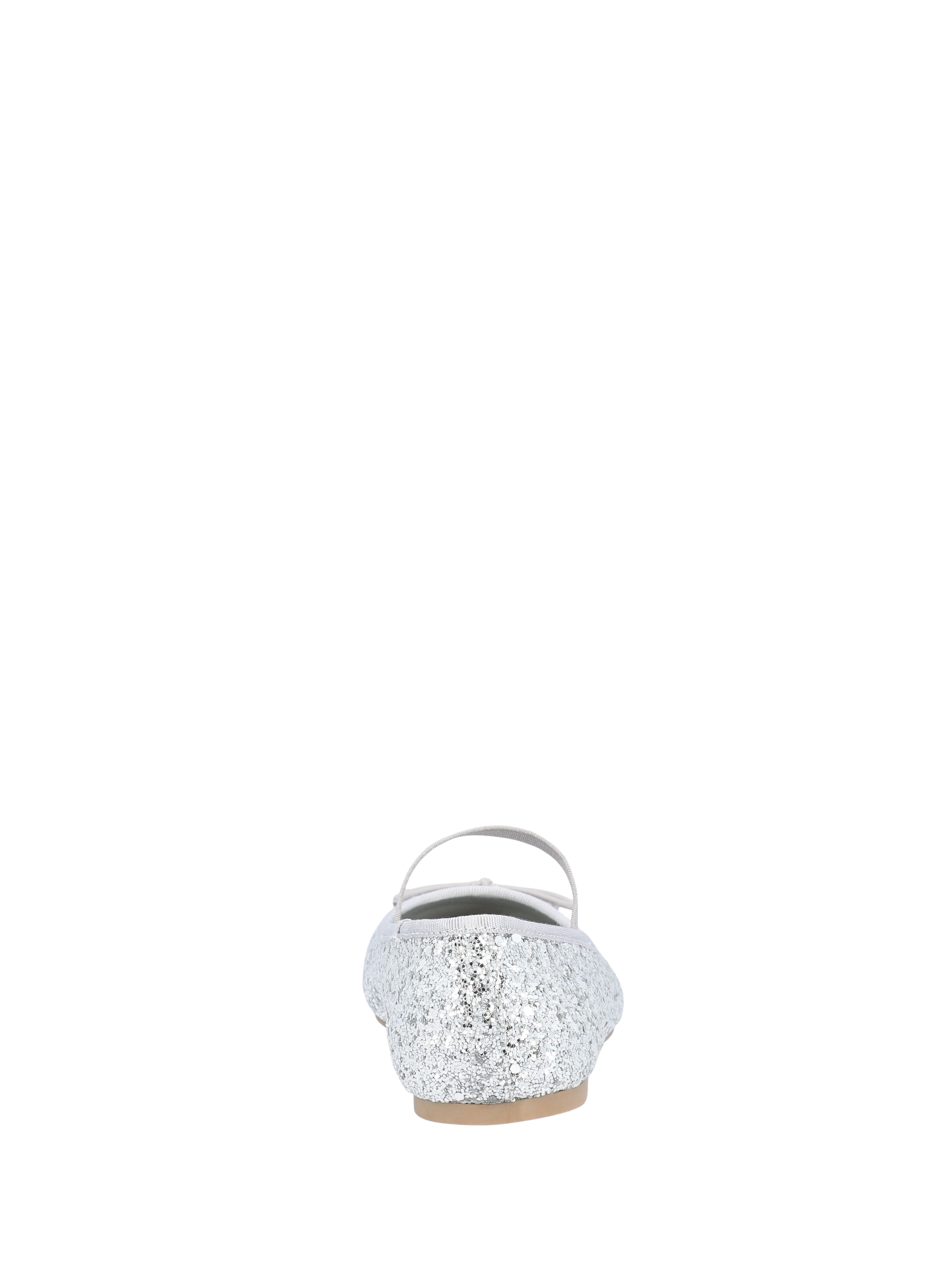 Wonder Nation Little Girls and Big Girls Glitter Ballet Flats