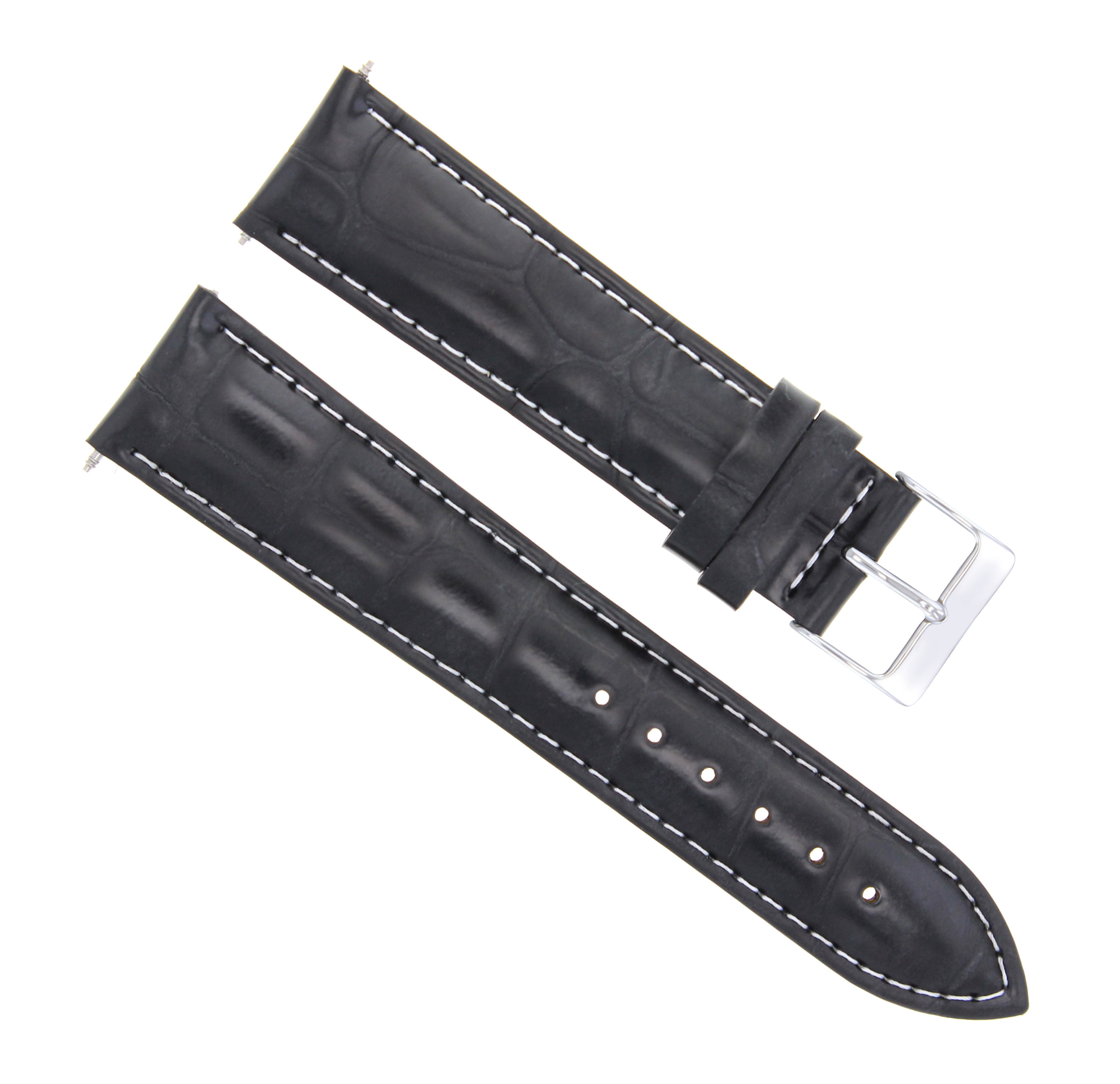 20MM ITALIAN LEATHER STRAP BAND FOR 38MM SEIKO SARB017 WATCH AUTOMATIC  BLACK W/S 