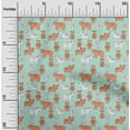 thumbnail image 2 of oneOone Georgette Viscose Mint Green Fabric Animal Craft Projects Decor Fabric Printed By The Yard 42 Inch Wide, 2 of 5