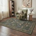 thumbnail image 3 of GENIMO 5'x7' Modern Art Area Rug for Living Room, Machine Washable Non Slip Low Pile Rug for Bedroom Dining Room, Dark Green, Brown, Beige, 3 of 7