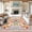 Beige, variant on Bleum Cade Large Area Rug for Living Room, 5x7 Machine Washable Boho Rug for Bedroom, Soft Low Pile Non Slip Boho Dining Room Rug, Floral Vintage Floor Carpet for Bedroom Home Office,Blue