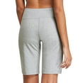 thumbnail image 2 of BALEAF Women's Bermuda Shorts 10" Long Cotton Jersy with Pockets High Waisted Comfy Lounge Shorts Light Gray Size L, 2 of 7